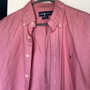 Men’s Medium Salmon Ralph Lauren Button Up